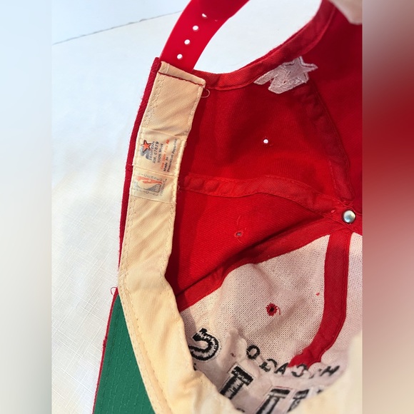 90s Y2K Chicago Bulls Red Starer Snap Back Cap - Picture 10 of 10